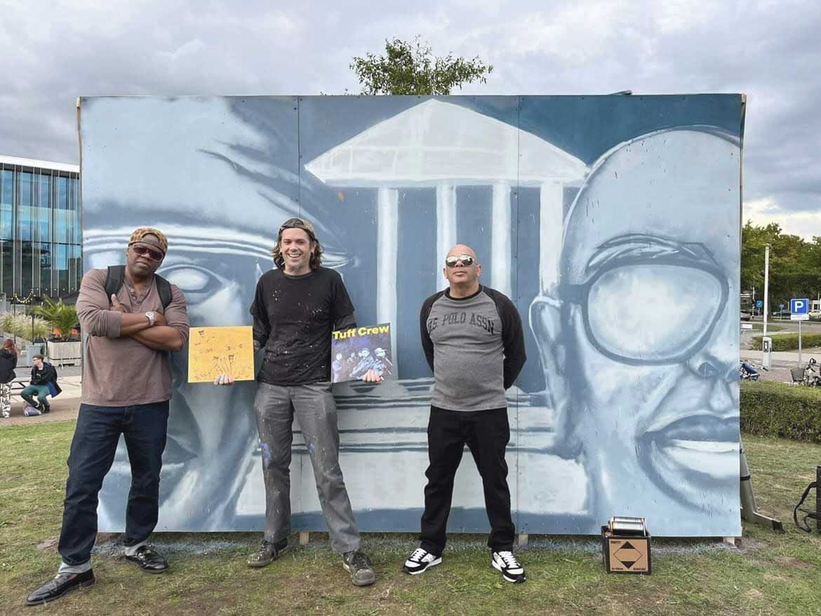 Tuff Crew @ Schoolly D & Ice Dog (Tuff Crew) graffiti portret @ Urban Matterz 2022, Helmond (Sven Svenimal Bakker)