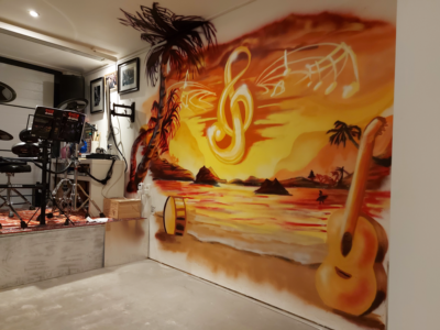 Graffiti of mural door Sven Svenimal Bakker