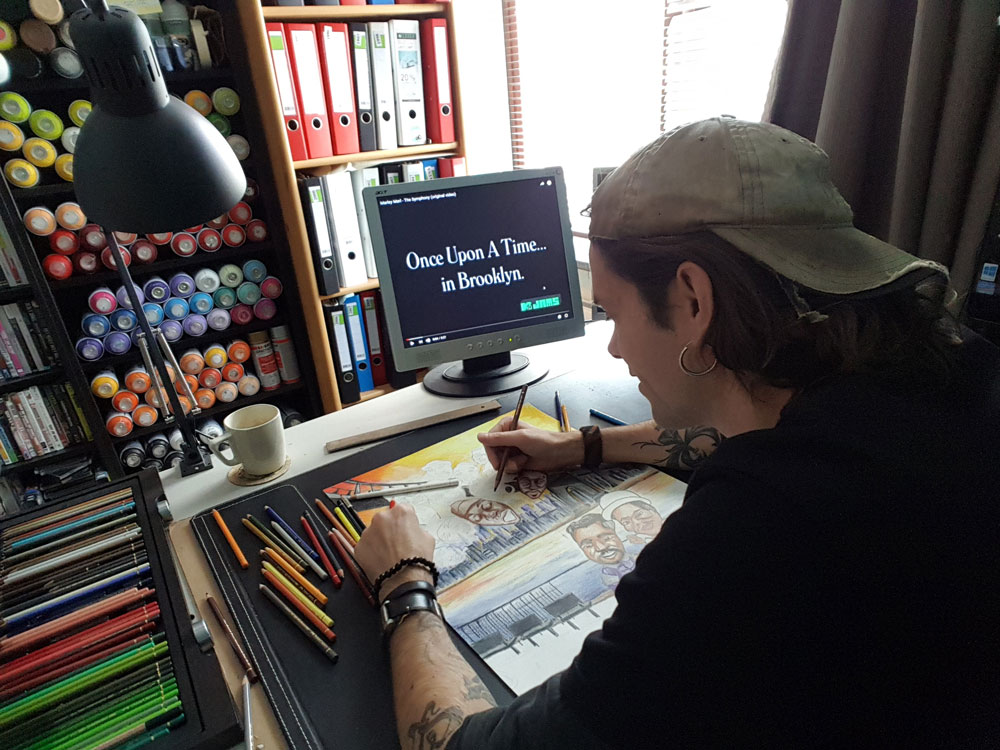 Sven Bakker (Svenimal) @ his studio (svenimal.art) (2017)